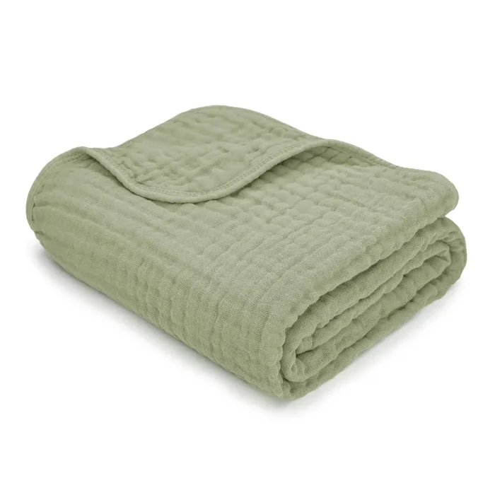 Muslin Baby Blanket – Sage Green