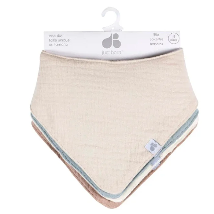 Muslin Bandana Bibs – 4 Pack