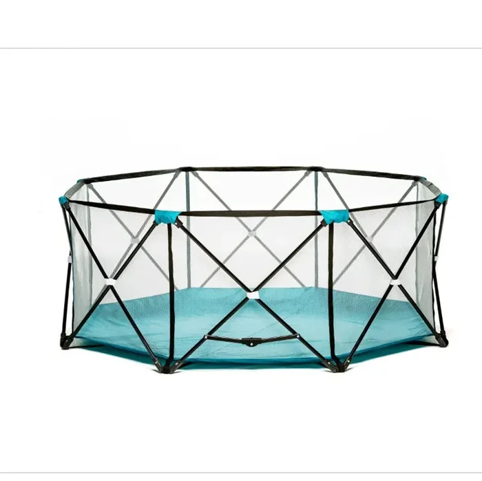 My Play Deluxe Extra Large Portable Play Yard – Teal, 8-Panel