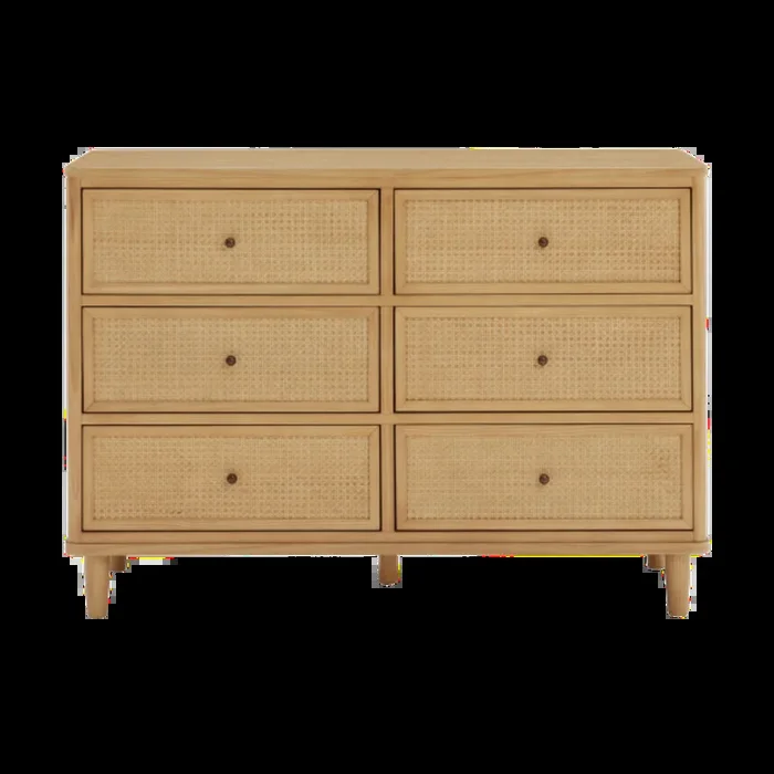 NAMESAKE Marin with Cane 6 Drawer Assembled Dresser