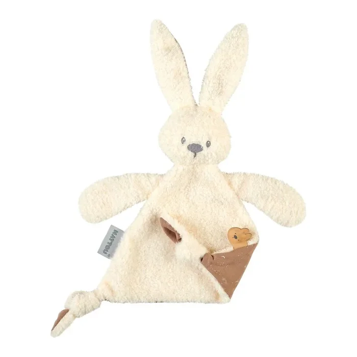 Nattou Doudou Lapidou Triangle Teddy Comforter Plush Toy – Vanilla