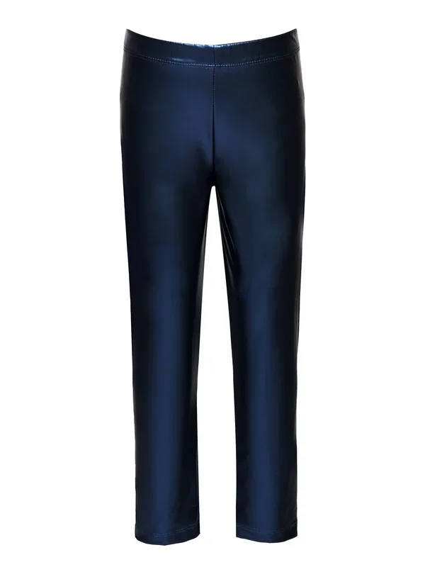 Navy Faux Leather Leggings