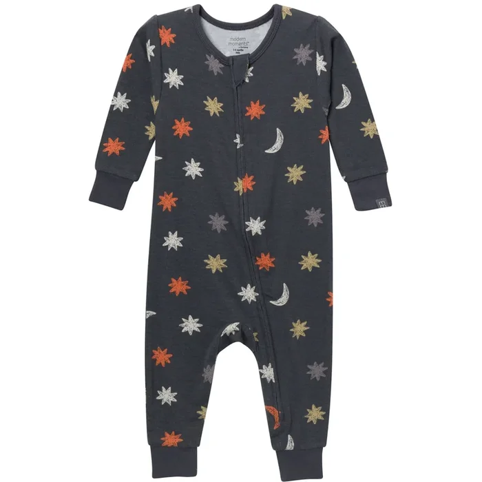 Neutral Stars & Moon Viscose Snug Fit Footless Pajamas