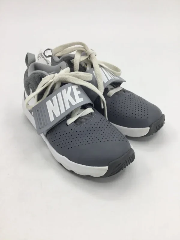 Nike Team Hustle Child Size 2 Youth Gray Sneakers