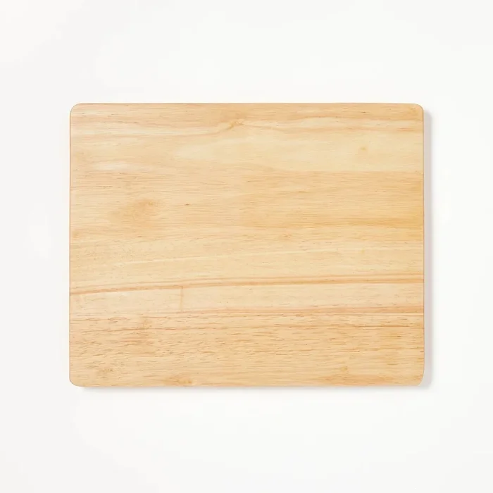 Nonslip Rubberwood Cutting Board – Natural Wood