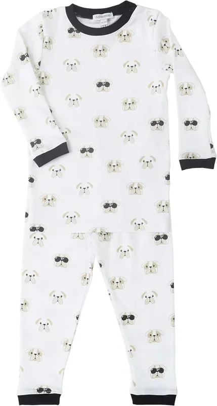 Noomie 2 Piece Pajamas – Black Bulldog (3T)