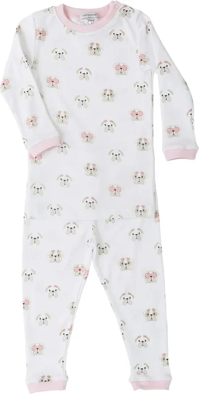 Noomie 2 Piece Pajamas – Pink Bulldog (18-24M)