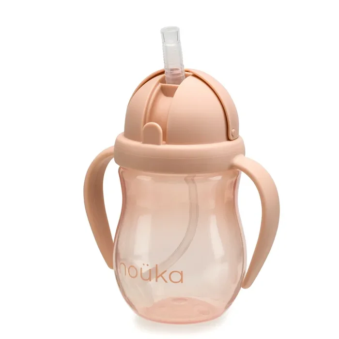 noüka Non-Spill Weighted Straw Cup 8 oz – Soft Blush