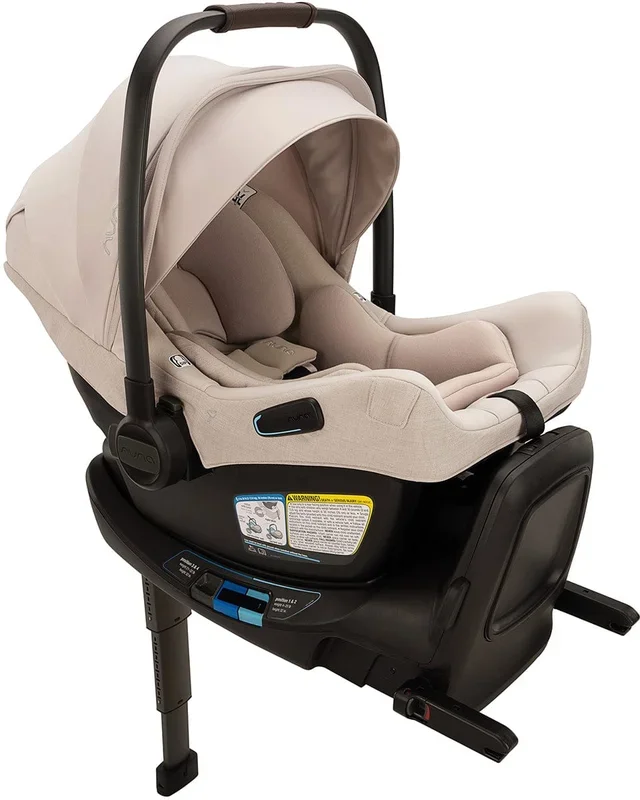 Nuna PIPA Aire RX Infant Car Seat + PIPA RELX Base with Load Leg – Biscotti