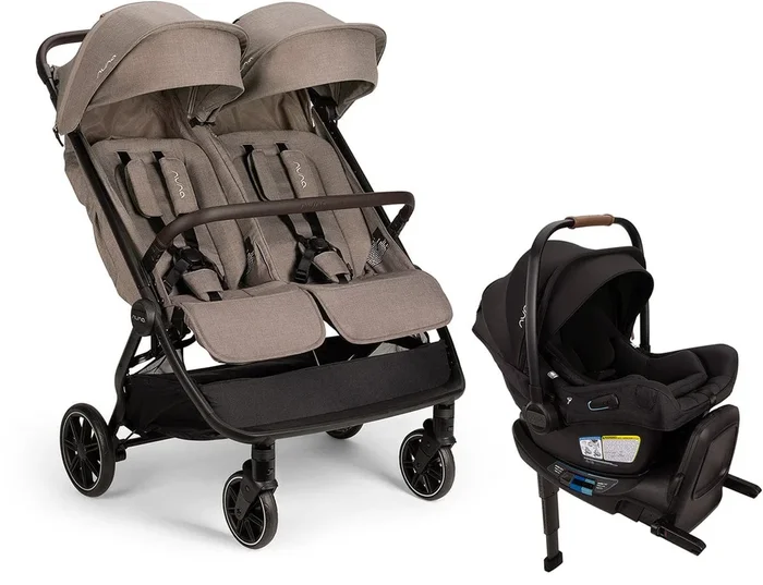 Nuna TRVL dubl + PIPA Aire RX Travel System Bundle – Cedar / Caviar