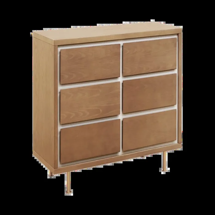 NURSERY WORKS Novella 6-Drawer Dresser – Stained Ash / Ivory Finish
