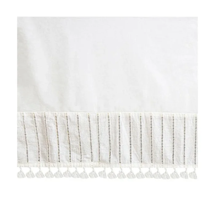 Off-White Boho Crib Skirt