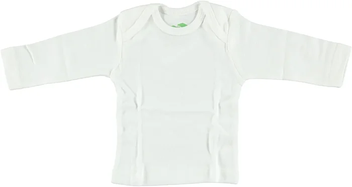 Off White Long Sleeve Lap Shoulder Tee