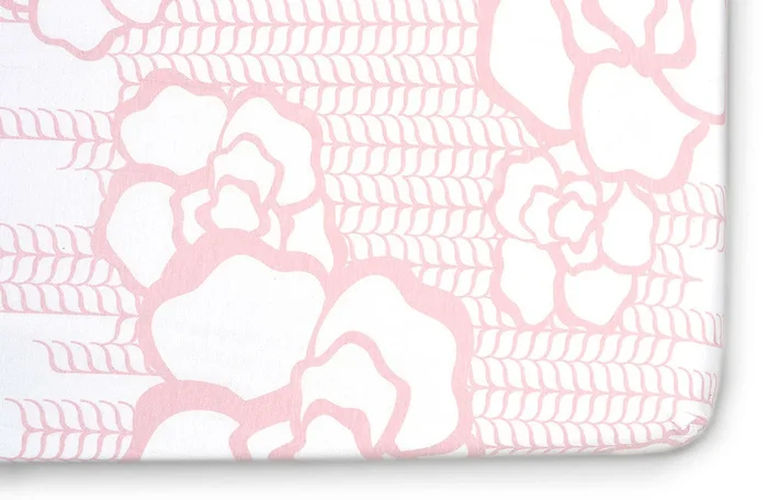 Oilo Capri Jersey Crib Sheet- Blush