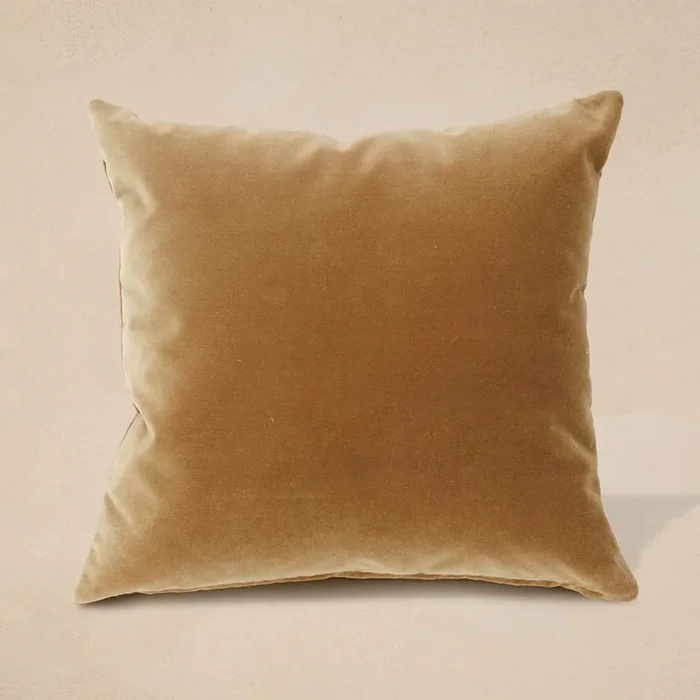 Oilo Fable Pillow-Gold Faux Mohair 21 X 21