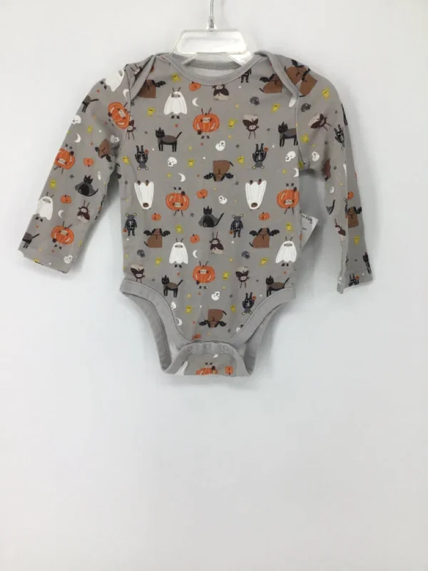 Old Navy Child Size 12-18 Months Gray Halloween Onesie