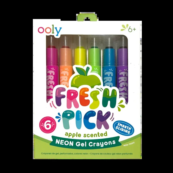 Ooly Fresh Pick Apple-Scented Neon Gel Crayons