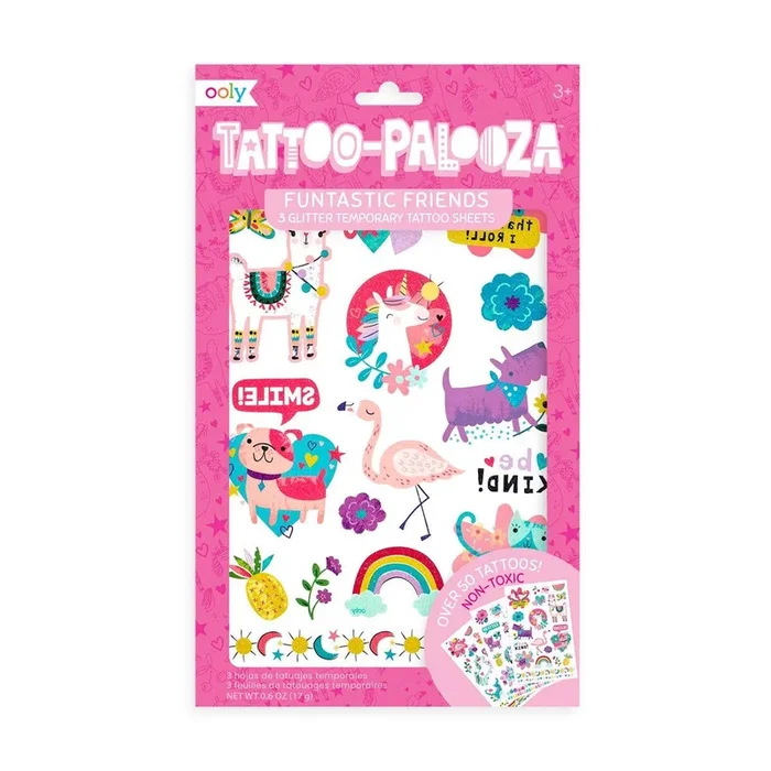 Ooly Tattoo-Palooza Temporary Glitter Tattoos | Funtastic Friends