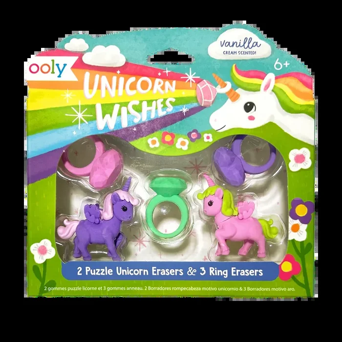 Ooly Unicorn Wishes Scented Puzzle Erasers