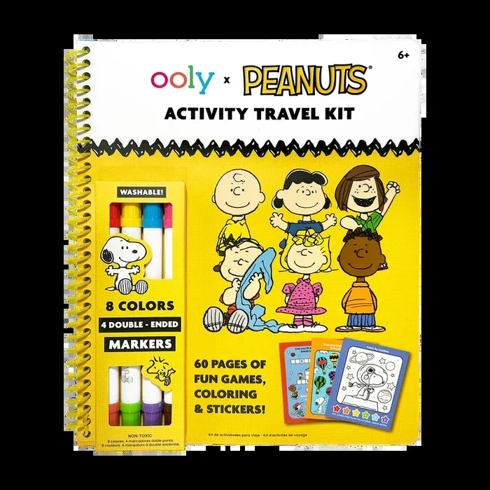 Ooly x Peanuts Activity Travel Kit | 4 Double-Ended Markers
