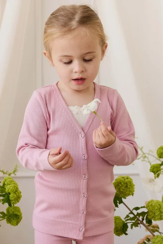 Organic Cotton Modal Cardigan – Vintage Violet