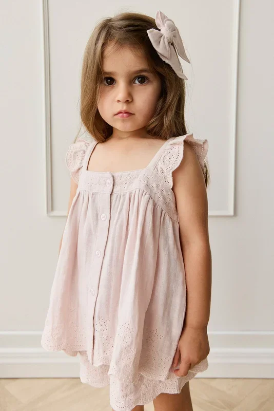 Organic Cotton Muslin Anja Top – Pale Lilac