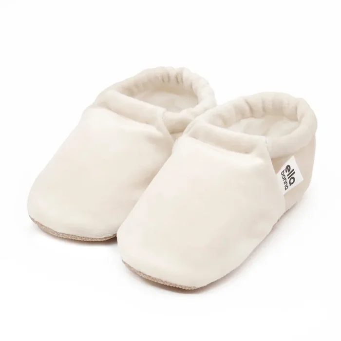 Organic Cotton Velvet Home Nursery Moccasin Shoes