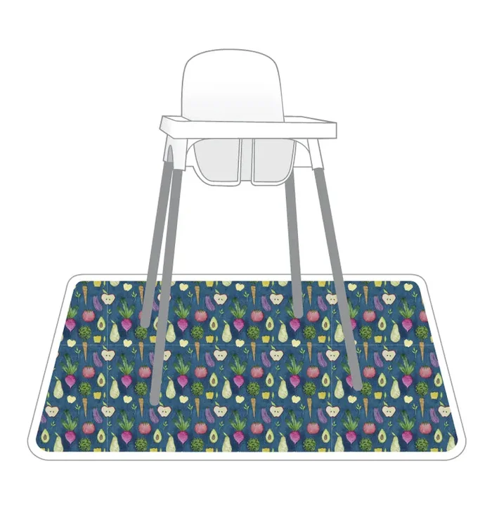 Organic Produce Splash Mat – A Waterproof Catch-all For Highchair Spills And More!