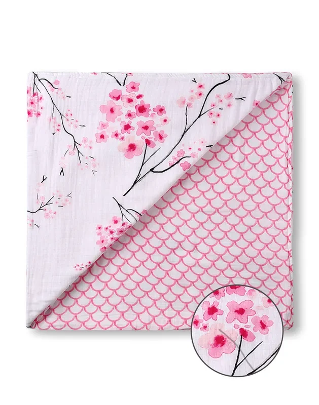 ORGANIC SNUG BLANKET – CHERRY BLOSSOM