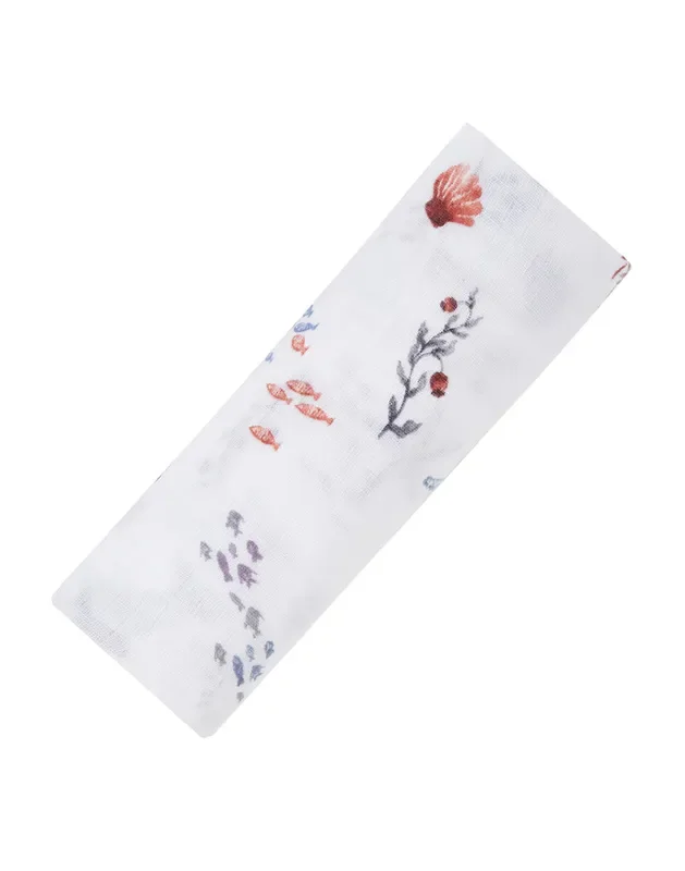 ORGANIC SWADDLE – UNDER THE SEA