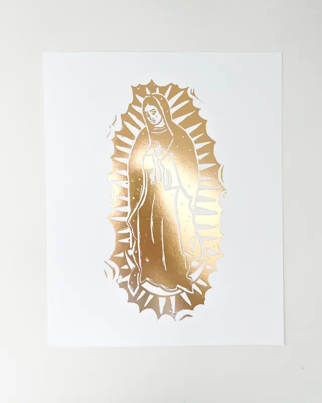 Our Lady Of Guadalupe 8×10 Gold Leaf Print