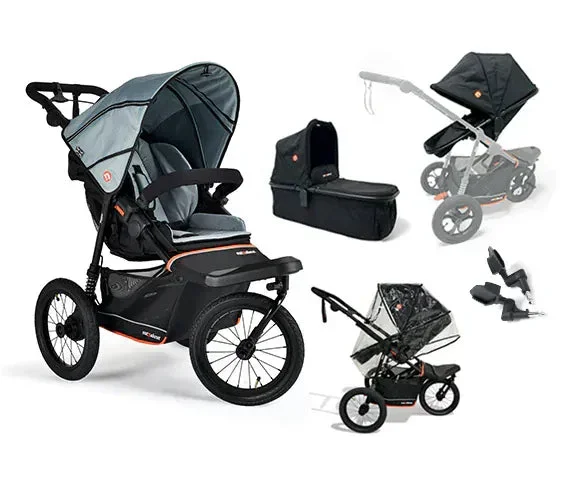 Out N About Nipper V6 Plus (Switch) Newborn Bundle – Rocksalt Grey