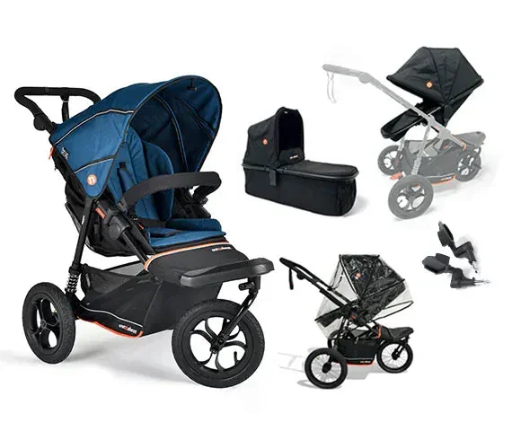 Out N About Nipper V6 (Switch) Newborn Bundle – Highland Blue