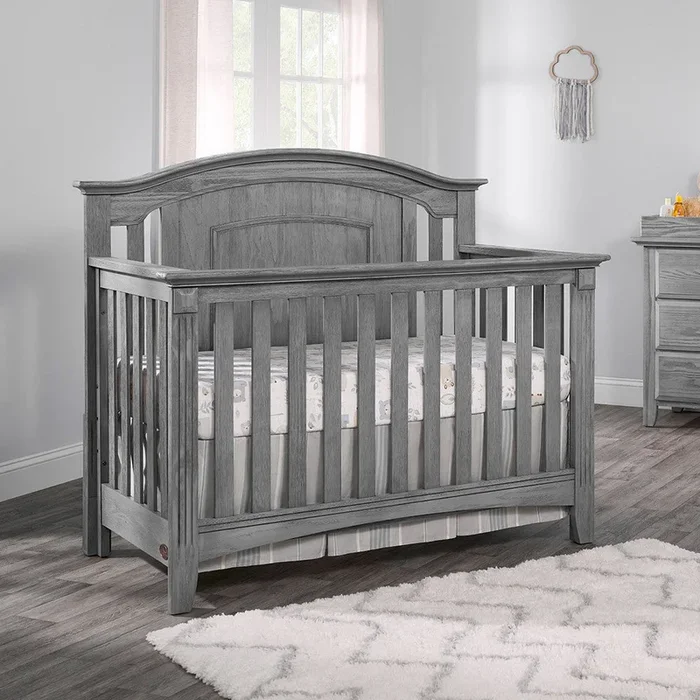 Oxford Baby Willowbrook 4 In 1 Convertible Crib Graphite Gray