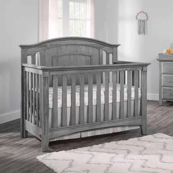 Oxford Baby Willowbrook 4 In 1 Convertible Crib Graphite Gray