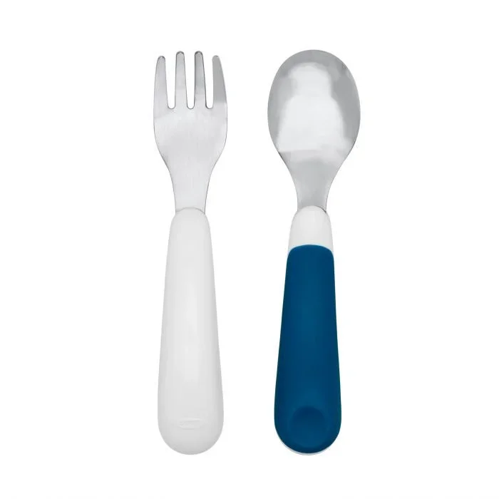OXO On-The-Go Fork and Spoon Set with Travel Case – Navy