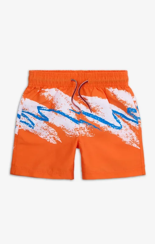 Painters Stripe Mid Length Swim Trunk
