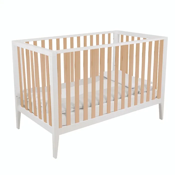 Pali Bernini Classico Crib in White/Natural