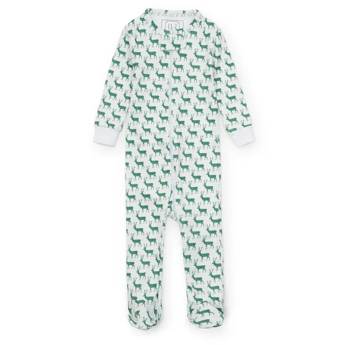 Parker Boys’ Zipper Pajama – Woodland Deer