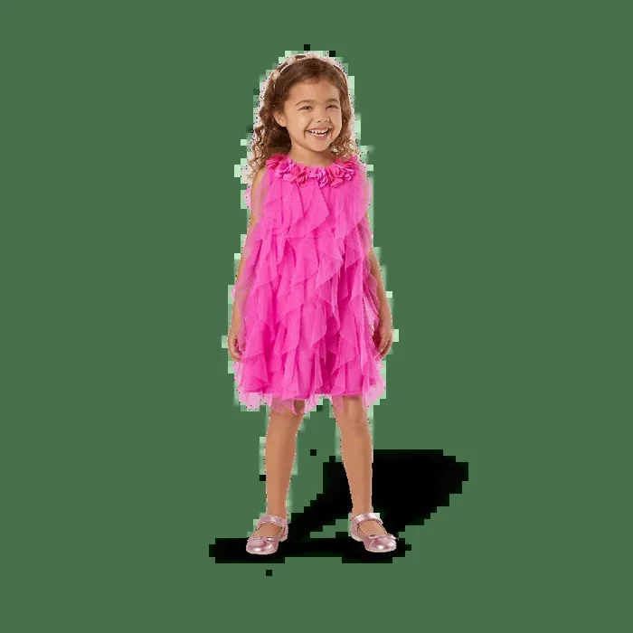 Party-Pink Birthday Dress for Little Girls (Bitty Baby®)