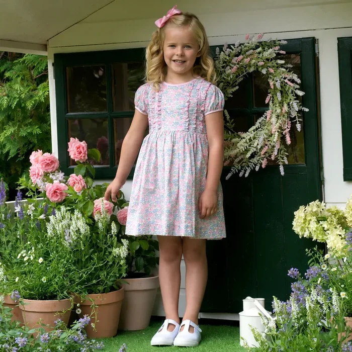 Pastel Floral Frill Dress
