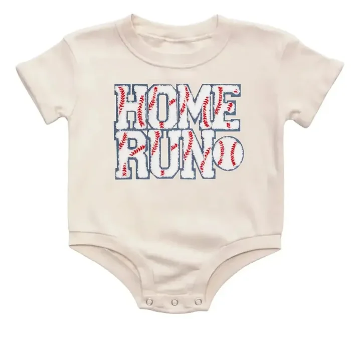 Patch Short Sleeve Romper | Home Run