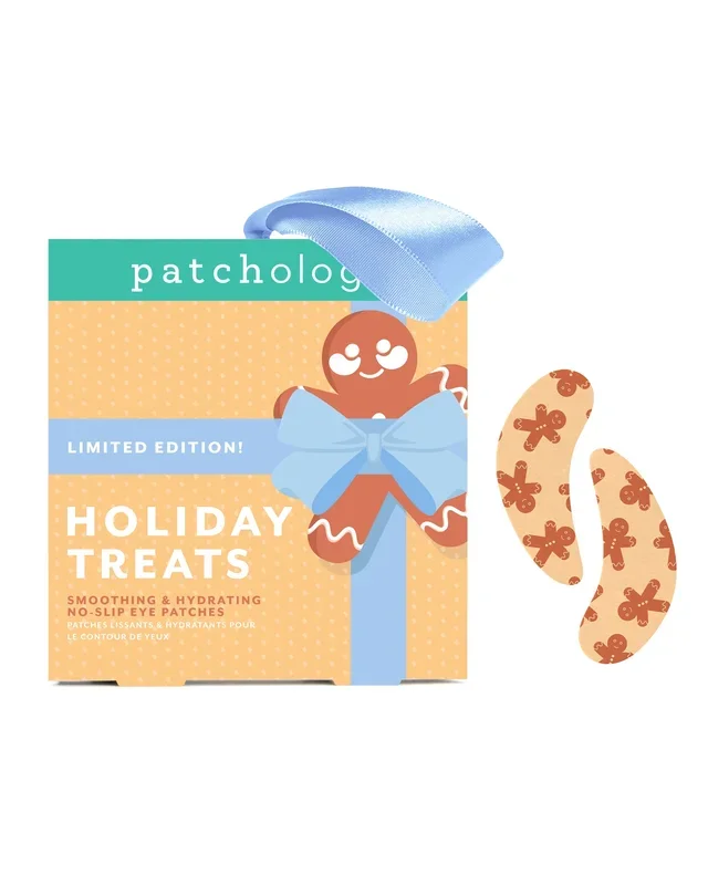 Patchology Holiday Treats, Gingerbread-Inspired No-Slip Eye Patches