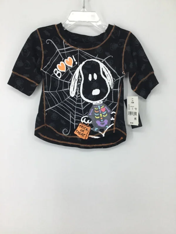 Peanuts Child Size 12 Months Black Halloween Shirt