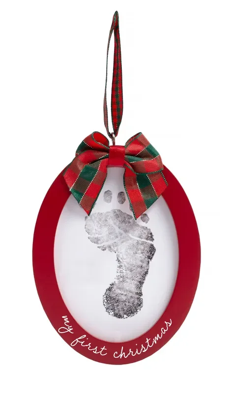 Pearhead My First Babyprints Double-Sided Picture Christmas Ornament