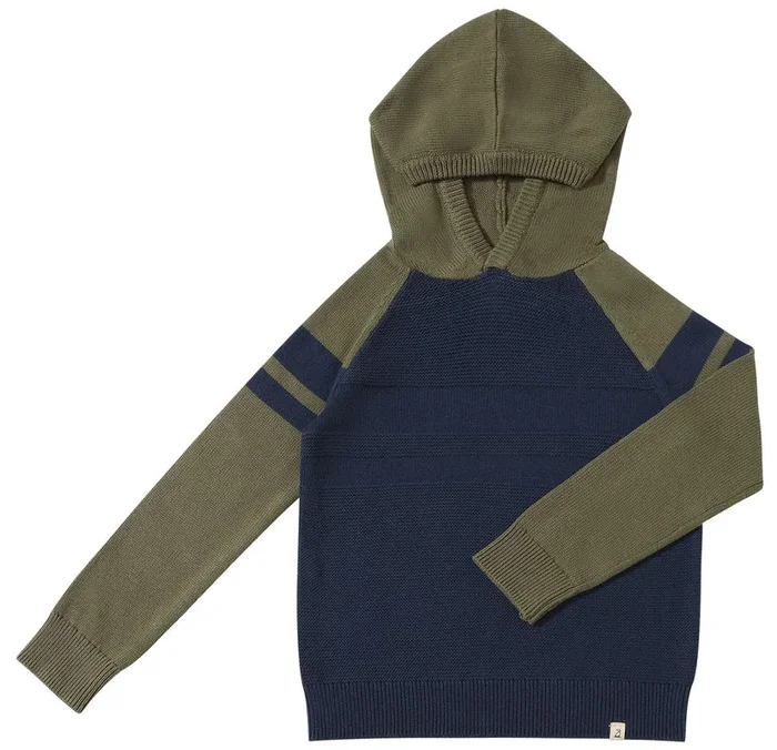 Pedro Hooded Sweater | Green/Navy