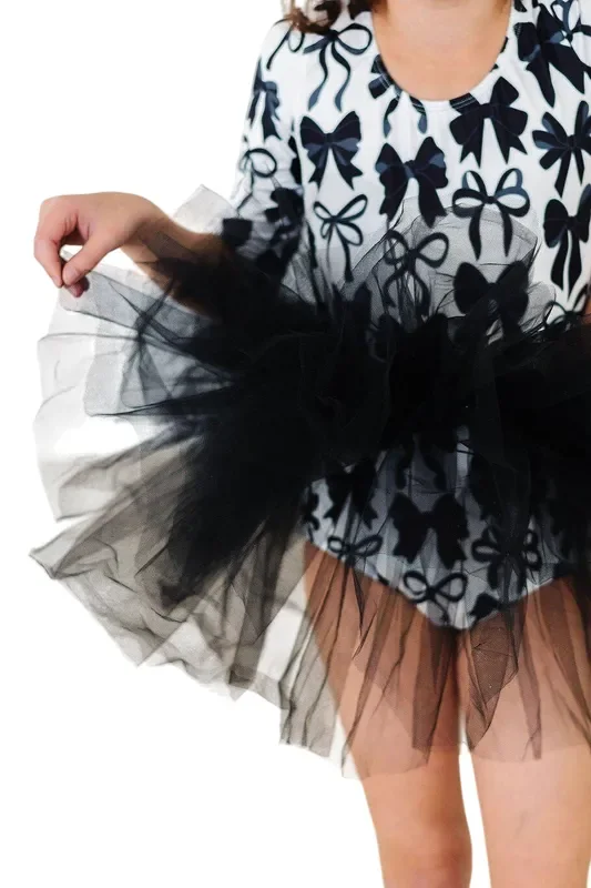 Perfectly Tied 3/4 Sleeve Tutu Leotard