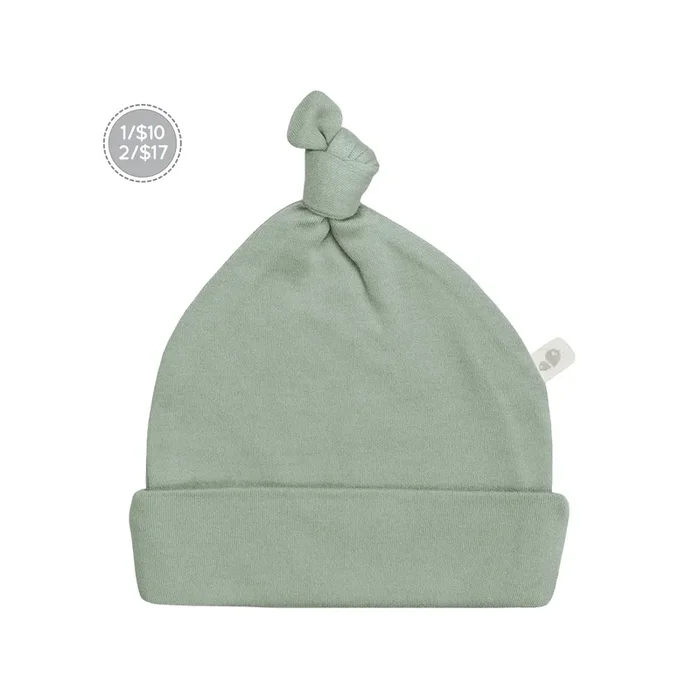 PERLIMPINPIN Bamboo Knotted Hat (1-3M) – Moss