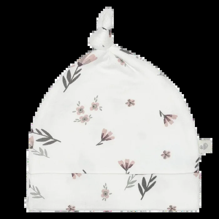 PERLIMPINPIN Bamboo Knotted Hat (1-3M) – Watercolor Flowers