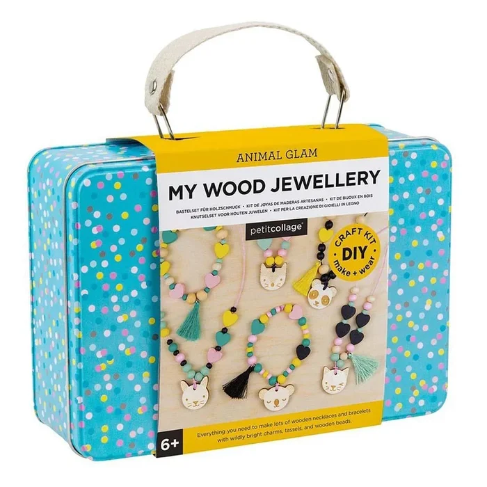 Petit Collage Animal Glam My Wood Jewelry